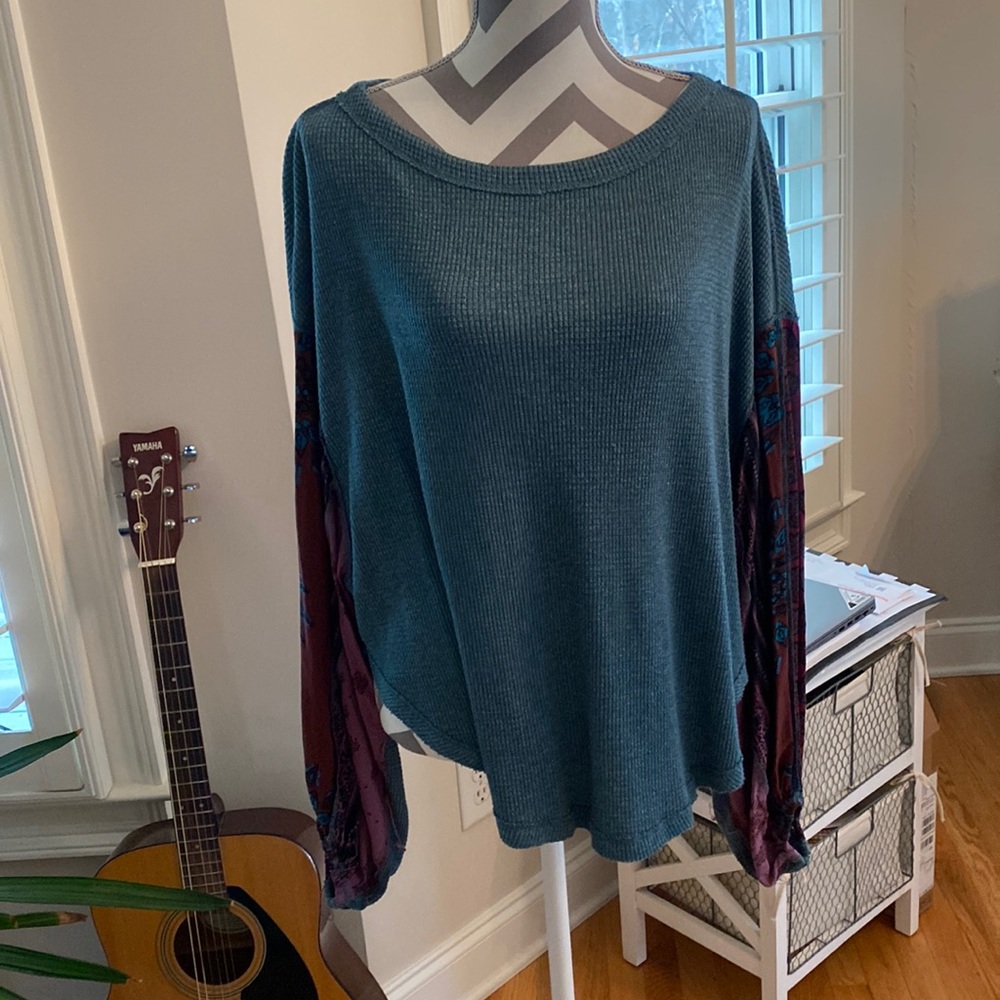 Blue Free People Top